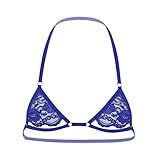 Modeewel Herren Spitzen BH Neckholder Bra Weste Top Spitze BH Bra Nippelfrei Neckholder Mini BH Oberteile Sissy Dessous Transparent Sissy Dessous Crossdresser Lingerie Erotik Unterwäsche