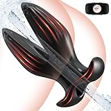 BDSMJOY V-Port Hohl Buttplug Analdehner,Analplug für Frauen Männer,Anal Tunnel Plug Anal Spekulum Butt Plug für Analdusche Einlauf zur Darmreinigung,Klistier Anal Dildo Anal Plug (Schwarz, M)