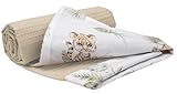 Medi Partners Babydecke Baby Decke Neugeborenen - Kuscheldecke Geschenk Babydecken 75x100cm für Kleinkinder Mädchen Krabbeldecke Kinderbett Kinderwagen 100% Baumwolle (‎Safari mit Grauer Waffel)