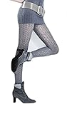 MARILYN jaquard Strumpfhose mit Rankenmuster in 3D Optik, 120 Denier, Größe 40/42 (M/L), Farbe Schwarz (nero)