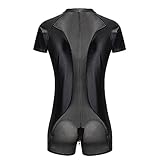 Sexy Unterwäsche Für Mann, Netzhemd Herren, Latex, Sexy Unterwäsche Für Mann Wet Look Netzhemd Pu Leder Shirt Erotische Top Sm Dessous Sexy Latex Body Catsuit Männer Swingerclub Outfit