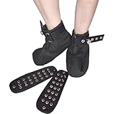 Honeylust - Abschließbare Klinik Booties - ABDL Bettschuhe mit Spike-Einlage - Schuhe - Fußfessel - medizinische Bondage Erotik - weiches Fetisch BDSM Sexspielzeug inklusive Magnet-Schloss