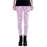 cosey - Bedruckte Bunte Leggins (Einheitsgröße) Verschiedene Leggings Designs, Einhörner Pink, Einheitsgröße