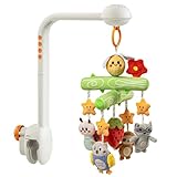 TUMAMA KIDS Baby Mobile Babybett mit Musik und Sternenlicht-Projektor, Spieluhr Baby Spielzeug 0 3 6 9 Monate, Fernbedienung Mobile Babybett Sensorisches Spielzeug für Neugeborene