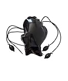 GAYLOP Latex Catsuit Latex Haube Aufblasbare Gummi Maske Aufblasbarer Langer Schlauch,Black,M
