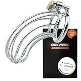 KINKWERK Peniskäfig aus Edelstahl | Keuschheitskäfig für maximale Kontrolle & Komfort | Cock Cage, Chasity Belt aus Edelstahl | Keuschheit für Männer, BDSM