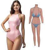 QIAOYIQIAO 4. Realistische Silikon Bodysuit Crossdresser Ganzkörper D-E Cup Silikon Brust Formen Cosplay Brustplatte für Drag Queen Transgender (Farbe 1, E Cup-Silikon)