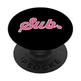 Sub. BDSM Knick Fetisch und DDLG Rollenspiel Pink Grafik PopSockets mit austauschbarem PopGrip