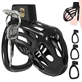 Keuschheitskäfig Herren Chastity Cage Männer - keuschheitsgürtel für herren Sex Spielzeug für die Männer mit 3 Größen Ringen, Cock Cage Erwachsene Sexspielzeuge für SM Fetisch Extrem Penis Bondage