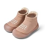 Bearbay Baby Gummisohle Anti-Rutsch Lauf Sockenschuhe, Babyschuhe & Sneakers, Geschenke für Neugeborene Säuglinge Kleinkinder Jungen Mädchen Khaki