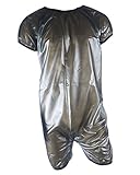 Haian Unisex-Baby-Strampler für Erwachsene, transparent, superweich, PVC, Größe XXL, Schwarz (Transparent Black)