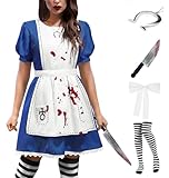 For G and PL Damen Halloween Prinzessin Set Maid Kleid Erwachsene Vintage Puffärmel Dress XL