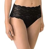 CALIDA Sensual Secrets Slip Damen, High-Waist, breiter, transparenter Spitzenbund