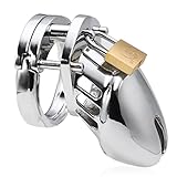 BDSMJOY Penniskäfig Metall,Chastity Cage Male Metall,Keuschheitskäfig Herren,Cock Cage,Keuschheitsgürtel für Herren,Penis Käfig mit Schloss und Schlüssel,Sex Spielzeug für die Männer (50 MM)