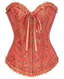 KUOSE Damen Vollbrust Corsage Bauchweg Korsage Top Übergrößen Schwarz