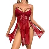 WILLBEST Babydoll Umstandsmode sexy Dessous Damen für Sex, mollig 3XL Unterhosen Damen brautkleid unterwäsche ouvert BH Set Sport BH mit kreuzträgern Sexy Dessous Crossdresser Sissy Kleidung shapewe