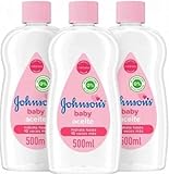 3x Johnson's Baby Oil 500ml (insgesamt - 1500ml)