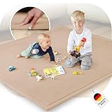 BabybeFun Krabbelmatte Baby - kuschelig weich - 3cm Dicke Spielmatte - schützt vor Stößen - Teppich Kinderzimmer 180x200cm - rutschfeste Schaumstoffmatte - Spielteppich Kinder - Krabbeldecke warm