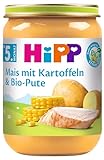 Hipp Mais mit Kartoffelpüree und Bio-Pute, 6er Pack (6 x 190g)