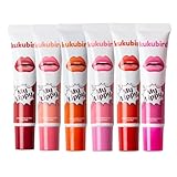 kukubird 6pcs Matte Lip Stain High Pigmented Longwear Peel Off Womens Waterproof Girl Makeup Beauty Set- Lip Tattoo