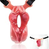 AMAZBEE Wearable Fake Vagina für Crossdressing Transgender Silikon Pussy Höschen Massage Klitoris Gaff Künstliche Männer Fake Vaginal Pads