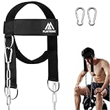 Flintronic Nackentrainer, Kopftrainer Männer, Verstellbares Neck Harness Neck Exerciser Builder, Nacken Trainingsgerät für Gewichtheben, Krafttraining, Kräftigungstrainer-Ausrüstung