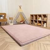 Paco Home Teppich Kinderzimmer Kinderteppich Baby Spielteppich Krabbeldecke Krabbelmatte Weich rutschfest Jungen Mädchen Deko, Grösse:120x160 cm, Farbe:Pink