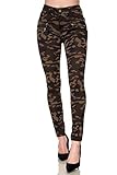 Elara Damen Stretch Hose Skinny Fit Jegging Chunkyrayan H86-92 Camouflage 46 (3XL)