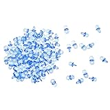 Oblique Unique Babyschnuller aus Kunststoff Mini Schnuller Blau Tischdekoration Streudeko Taufe Geburt Dekoration Baby Shower- 2cm - 100 Stk