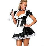 M MUNCASO Cosplay Sexy Damen Französisch Maid Kostüm Fancy Sexy Maid Outfit Cosplay Kleid für Frauen Damen Schürze Uniform Cosplay Dessous Outfit (3XL)