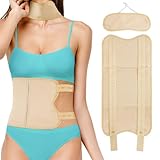 Rizinusöl-Packung für die Leber, Rizinusöl Bio, Rizinusöl-Packung für Taille und Hals, wiederverwendbare Bio-Rizinusöl-Packung, Baumwollflanell & weiche Bänder (Khaki)