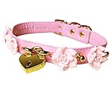 DDLG Choker Kragen Punk Cosplay Rose Blume PU Leder Halskette Halsband (White)