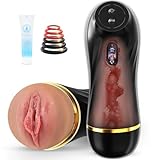 Masturbator Sex Spielzeug für die Männer solo, Masturbieren Mann elektrisch Pocket Pussy mit 10 Vibrationsmodi, Masturbatoren Gay Sexspielzeug Blowjob Taschenmuschi Sex Toyset für Man Toys Muschi Toy