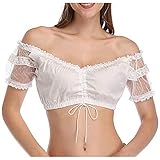 Crossdresser Kleidung StrapsstrüMpfe GroßE GrößEn Damen 1PC Dessous Spitze Weste Damen Elegant Dirndl Bluse Schwarz Dirndl Bluse Spitzenbluse Für Damen Schlafanzug Sexy Sexy Transparent (White, S)