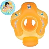 Myir Schwimmring Baby mit Rückenlehne, Aufblasbare Baby Schwimmsitz Schwimmhilfe Swimtrainer Schwimmtrainer Kinder Kleinkind Schwimmreifen Float