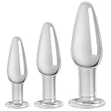 Glas Kristall Anal Butt Plug 3 Stücke Konische Buttplug Set G-Punkt Masturbation Stimulator Analplug Set Sex Spielzeug für Anfanger für Frauen Männer Paare