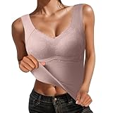Damen Unterhemd Shapewear Bauchweg Hemd Formende Oberteile BH Tank Tops Hemdchen Spitze Westenoberteil Vests Shaping Bauch Weg Shirts Body Shaper