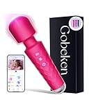 Gobeken Vibrator Vibration für frauen, Dildo APP-Steuerung, Sex Spielzeug für die Frau Paare Männer 10 Intensitäten, Vibratorensets für frauen Sex Toys 20 Frequenzen Rosa Massagestab Fingerüberzieher