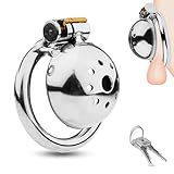 BDSMYEE Peniskäfig Flat Chastity Cage Male,Keuschheitskäfig Keuschheitsgürtel BDSMs Spielzeug hart,BDSM Set Sklaven Sexspielzeug extrem für die Männer (45mm)