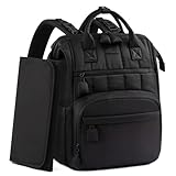 LOVEVOOK Wickelrucksack Groß, Baby Wickeltasche Rucksack Diaper Bag mit Wickelunterlage, Wasserabweisend Babytasche Mommy Wickeltasche Organizer mit Kinderwagengurten für Mama und Papa, Schwarz