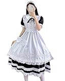 FCCAM Maid Dress Maid Outfit 4 Piece Sets Maid Cosplay hausmädchen kostüm zimmermädchen kostüm French Maid Dress 3XL
