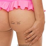 2 x 'Punish Me' / 'Fuck Me' Tattoo Schriftzug in schwarz - Sexy Kinky Temporary Tattoo (2x)