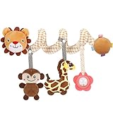 Diealles Shine Babyschale Spielzeug, Mobile Activity Spirale Baby, Plüsch Spirale Spielzeug Kinderwagen für Babys und Kleinkinder ab 0+ Monaten
