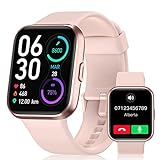 Smartwatch Damen,Smartwatch mit Telefonfunktion,1,7' Touchscreen Schrittzähler Uhr Damen mit Alexa,60+ Sportmodus,Pulsmesser Schlafmonitor SpO2,Whatsapp Erinnerung,IP68 Wasserdicht Fitness Tracker