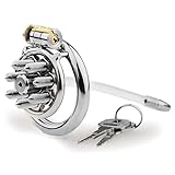 HSDwerwh BDSM Penniskäfig Metall Dilator, Flat Chastity Cage Male,Peniskäfig,Keuschheitskäfig Herren,Keuschheitskäfig Herren,Keuschheitsgürtel für Herren(B,50MM)