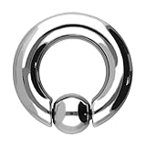 Treuheld® | Spring Loaded Klemmkugelring Piercing | BCR | Silber [05.] - 4.0 x 16 mm (Kugel: 8mm)