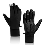 Handschuhe Herren, Winterhandschuhe Herren Touchscreen Warme Winddichte Winterhandschuhe Anti-Rutsch Full Finger für Outdoor Sport Laufen Bergsteigen Radfahren Freizeit