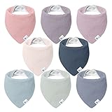 lulumoon Sabberlätzchen Baby Musselin Dreieckstuch Baby für Junge und Mädchen (8 Stück, Traum Einhorn)