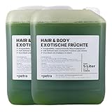 Hair & Body Exotische Früchte [2 × 5 Liter] 2-in-1 Duschgel und Shampoo für Haar und Körper