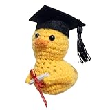 Bachelor Geschenk, Lustig Akademiker Ente, Gestrickte Ente Mit Diplom Und Doktorhut, Master Abschluss Geschenk, Geschenk bei Prüfungen Abschlussfeier